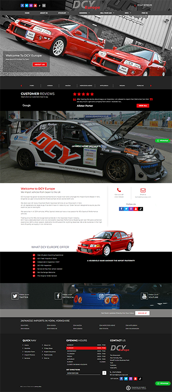Japanese Car Import Company Website